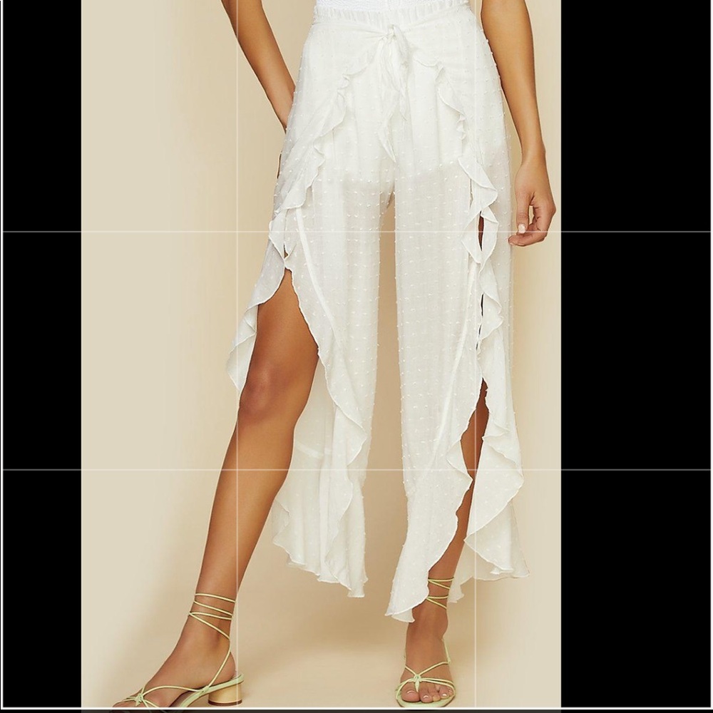 Brand New- blue life - ruffle culottes pants